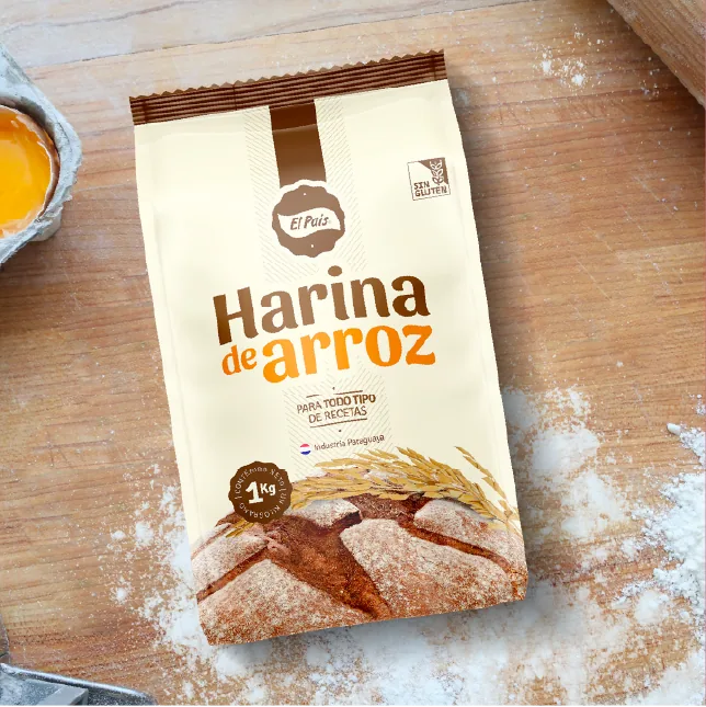 Packaging harina de arroz El País