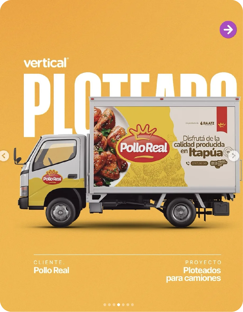 Ploteado de camiones para Pollo Real